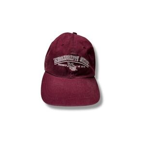 Vtg Mississippi State Bulldogs Sports Specialties Corduroy 90s Strapback Hat Cap